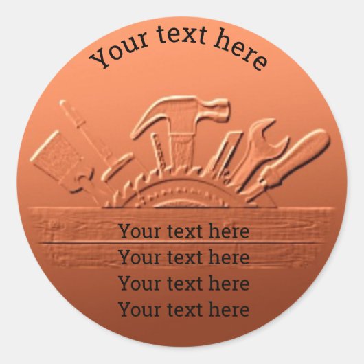 Tools Customizable Art (Logo) Design #copp01 Runder Aufkleber (Vorderseite)
