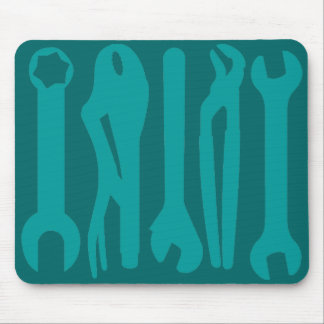 Tools - Farbüberzüge von Aquamarinen Mousepad