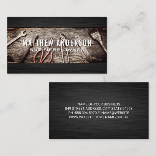 Tools für alte Hardware Visitenkarte (Vorne/Hinten)