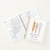 Tools für benutzerdefinierte Aquarellbaker Vorlage Notizblock (Innenseite)