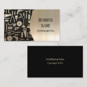 Tools für Black & Gold Workshop Visitenkarte (Vorne/Hinten)