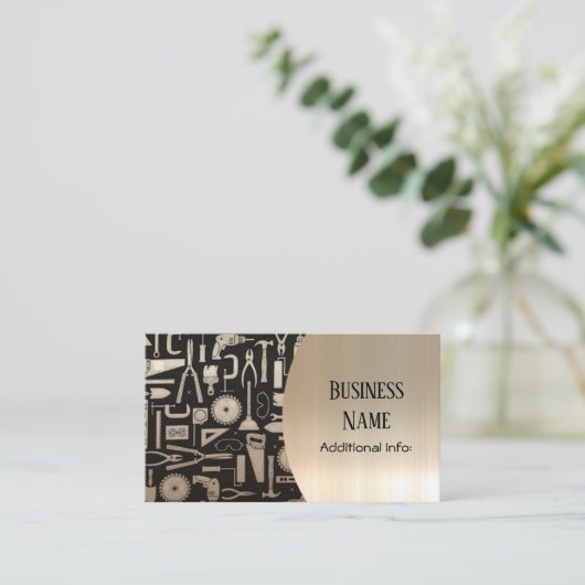 Tools für Black & Gold Workshop Visitenkarte (Stehend Vorderseite)