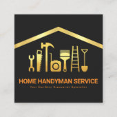 Tools für Creative Gold Rooftop Handyman Quadratische Visitenkarte (Vorderseite)