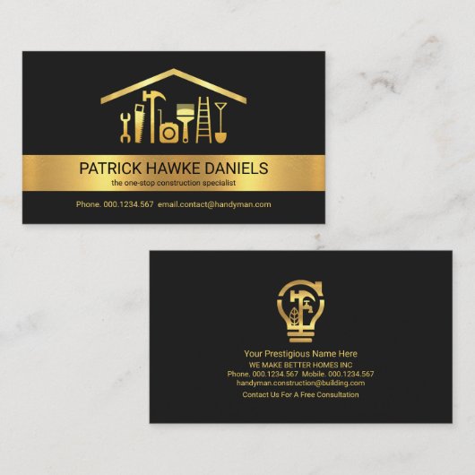 Tools für Creative Gold Strips Visitenkarte (Vorne/Hinten)