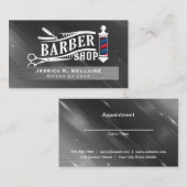 Tools für den Barbershop | Barber Pole Terminkarte (Vorne/Hinten)