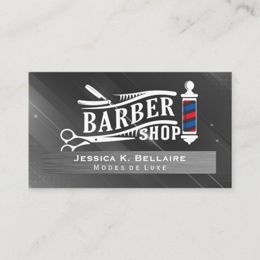 Tools für den Barbershop | Barber Pole Terminkarte (Vorderseite)