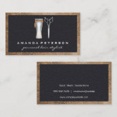 Tools für den Barbershop | Leder Visitenkarte (Vorne/Hinten)