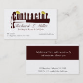 Tools für den Bauunternehmer Visitenkarte (Vorne/Hinten)