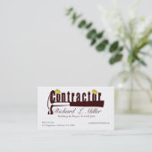 Tools für den Bauunternehmer Visitenkarte (Stehend Vorderseite)