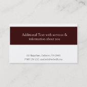 Tools für den Bauunternehmer Visitenkarte (Rückseite)