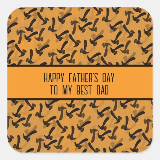 Tools für den Vater Quadratischer Aufkleber (Vorderseite)