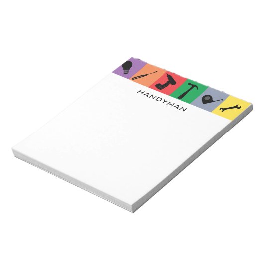 Tools für die Toolbox der benutzerdefinierten Hand Notizblock (Rotiert)