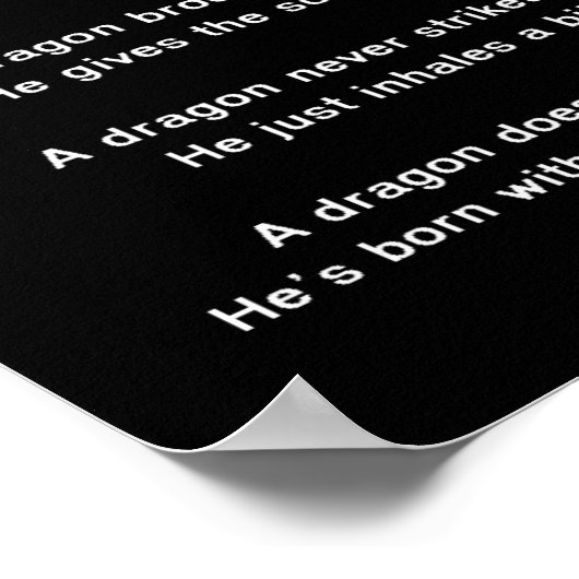 Tools für ein Original-Gedicht für Drachen Poster (Ecke)