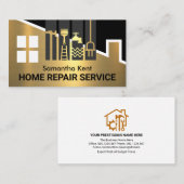 Tools für Gold Gebäude Frame Handyman Visitenkarte (Vorne/Hinten)