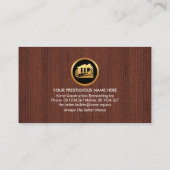 Tools für Gold Paint Brush Handyman Visitenkarte (Rückseite)