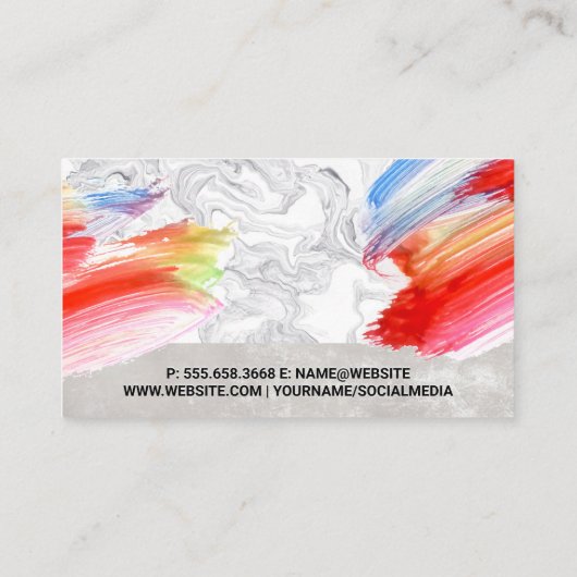 Tools für Haarstifte | Artistic Water Brush Visitenkarte (Rückseite)