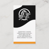 Tools für Haarstifte | Damen Beauty Visitenkarte (Rückseite)