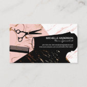 Tools für Haarstifte | Farbblock aus Marmor Terminkarte (Vorderseite)