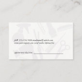 Tools für Haarstifte | Frauenhair Beauty Logo Terminkarte (Rückseite)