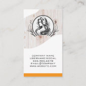 Tools für Haarstifte | Holz | Womens Beauty Visitenkarte (Rückseite)