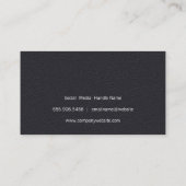 Tools für Haarstifte | Leder Visitenkarte (Rückseite)