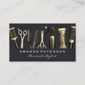 Tools für Haarstifte | Leder Visitenkarte (Vorderseite)