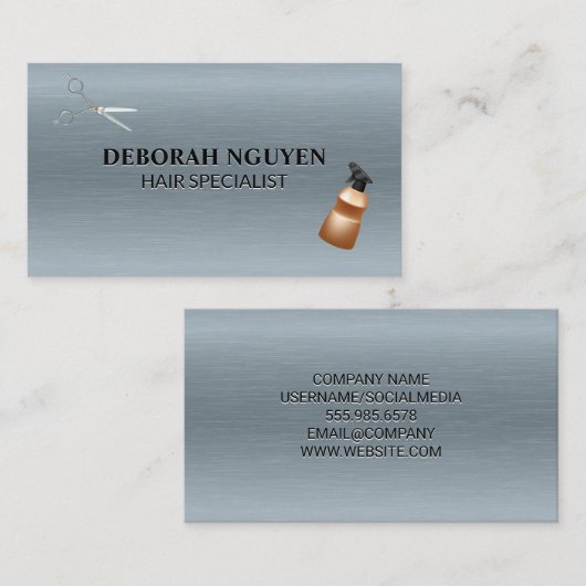 Tools für Haarstifte | Metallgewebe Visitenkarte (Vorne/Hinten)