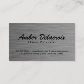 Tools für Haarstifte | Metallic Brushed Visitenkarte (Rückseite)