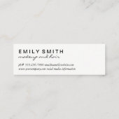 Tools für Haarstifte Mini Visitenkarte (Rückseite)