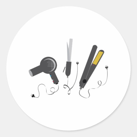 Tools für Haarstifte Runder Aufkleber (Vorderseite)
