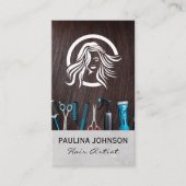 Tools für Haarstifte | Salon Visitenkarte (Vorderseite)