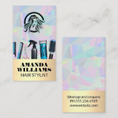 Tools für Haarstifte | Schönheit | Gold | Irisiere Visitenkarte (Vorne/Hinten)