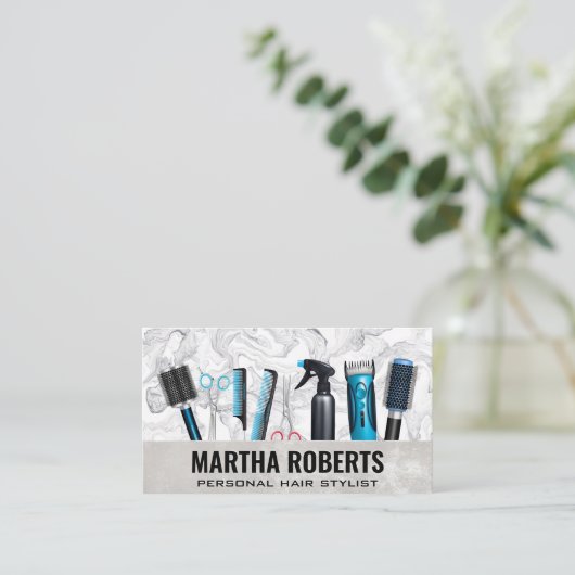 Tools für Haarstifte Visitenkarte (Stehend Vorderseite)