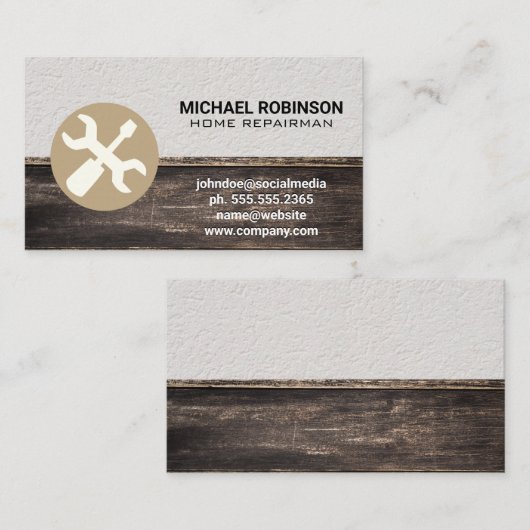 Tools für Hardware-Gebäude Visitenkarte (Vorne/Hinten)