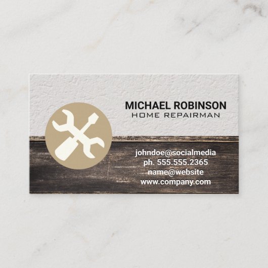 Tools für Hardware-Gebäude Visitenkarte (Vorderseite)