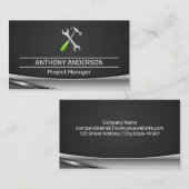 Tools für Schraubenhammer | Tischlerei Visitenkarte (Vorne/Hinten)