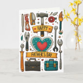 Tools für Vater Vatertag AI-Kunst Karte (Gelbe Blume)