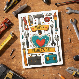 Tools für Vater Vatertag AI-Kunst Karte