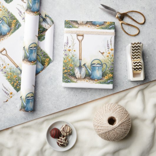 Tools für Wasserfarben Gartengarten Geschenkpapier (Kunsthandwerk)