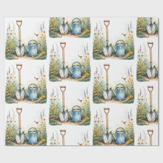 Tools für Wasserfarben Gartengarten Geschenkpapier (Flach)