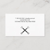 Tools für Wrench Hardware Visitenkarte (Rückseite)