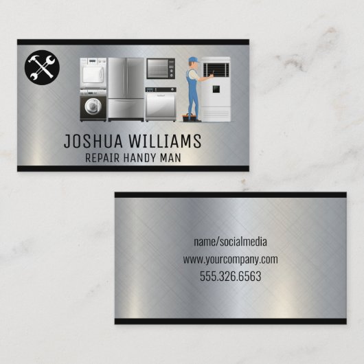 Tools | Geräte Reparatur Visitenkarte (Vorne/Hinten)