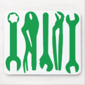 Tools - Green on White Mousepad (Vorne)