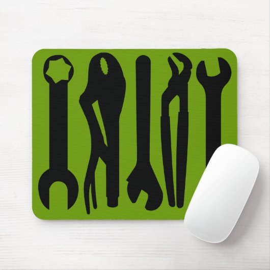 Tools - Grün Mousepad (Mit Mouse)