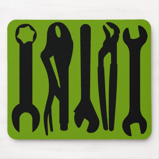 Tools - Grün Mousepad (Vorne)