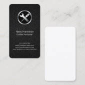 Tools Icon Black Grunge Handyman Business Card Visitenkarte (Vorne/Hinten)
