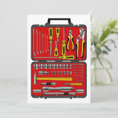 Tools in einem Toolbox Einladung (Stehend Vorderseite)