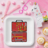 Tools in einem Toolbox Pappteller (Party)