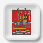 Tools in einem Toolbox Pappteller (Vorderseite)