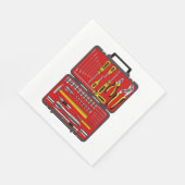 Tools in einem Toolbox Serviette (Ecke)